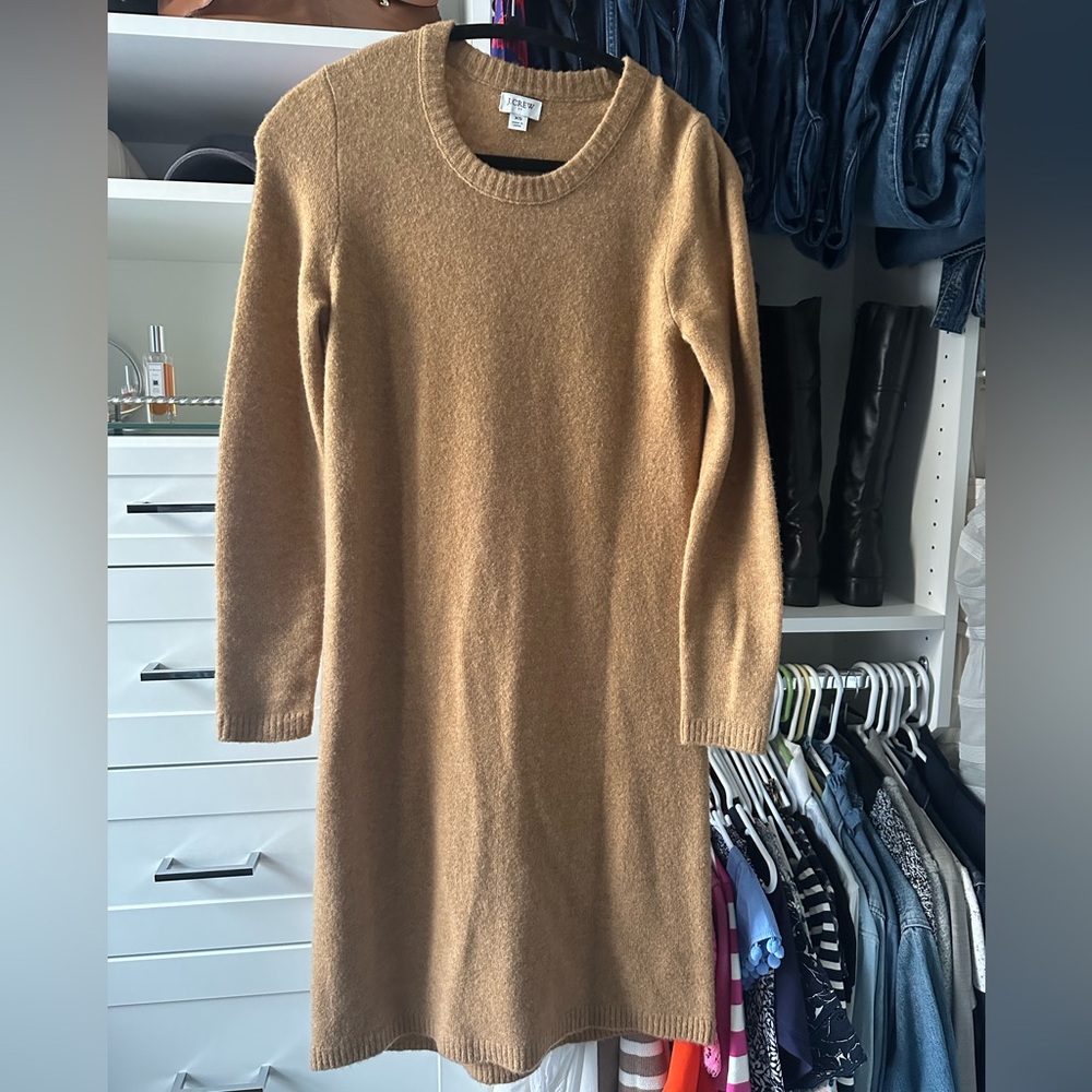 J. Crew Camel Knit Dress